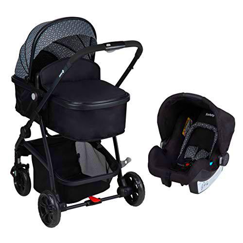 Safety 1st Hello Trio Set Carrito de bebé 3 en 1, Silla de Paseo Convertible en Capazo + Portabebé 0+