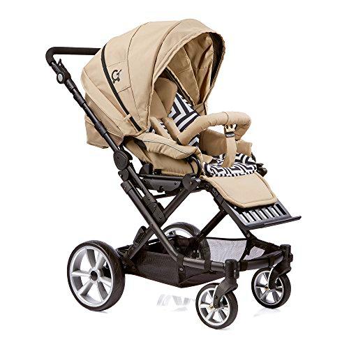 Gesslein 290100 tendencia inklusive C1 Softtragetasche en 170 beige y Loop-Einlage beige beige weiß-schwarz grafic