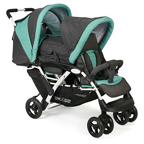 CHIC 4 Baby 274 65 Carrito Duo con bolsa, melange Antracita de Mint, Gris, Gris