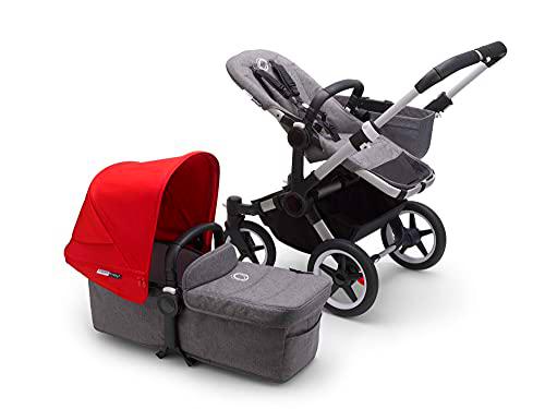 Bugaboo Donkey 3 Mono - Cochecito con capazo y silla convertible a carrito doble para que tus peques paseen lado a lado