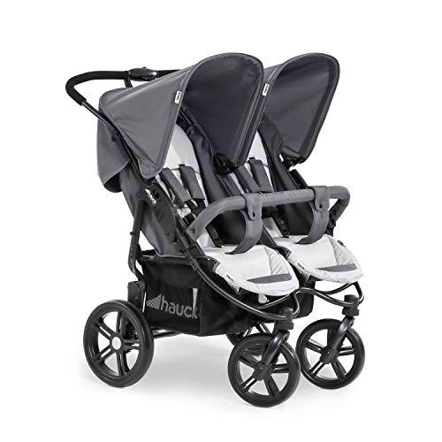 Hauck Roadster Duo SLX - silla gemelar para gemelos y hermanos de 0 meses (combinable con capazo blando) a 30 kg (2x 15kg) ancho 76cm