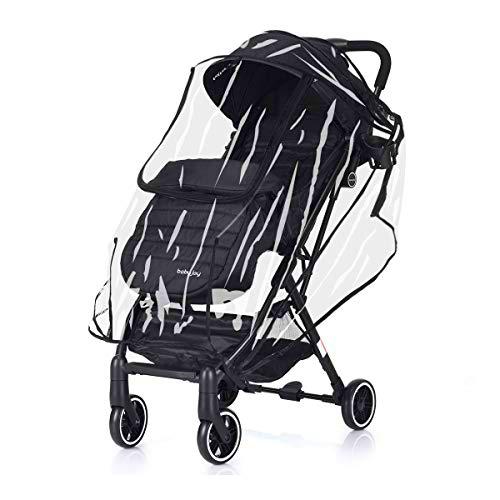 COSTWAY Silla de Paseo Ligera Cochecito de Bebé Plegable para 0-3 años Carga hasta 15KG con Cubierta de Lluvia (negro)