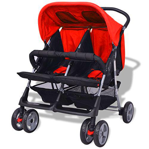 Festnight- Carrito Doble para Gemelos Sillas de Paseo 93 x 68 x 103 cm