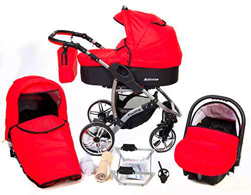 Allivio - Sistema de viaje 3 en 1, silla de paseo, carrito con capazo y silla de coche