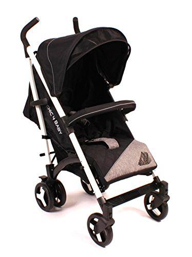 CHIC 4 Baby 308 40 niños de Buggy Luca con capota extra, Negro