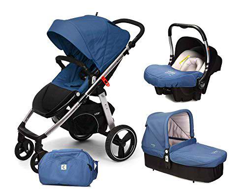 Casualplay Match 3 Loop - Silla de paseo con chasis de aluminio + CasualplayCot + Baby 0+