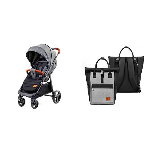 Kinderkraft Silla de Paseo GRANDE + Mochilas Para Pañales MOONPACK