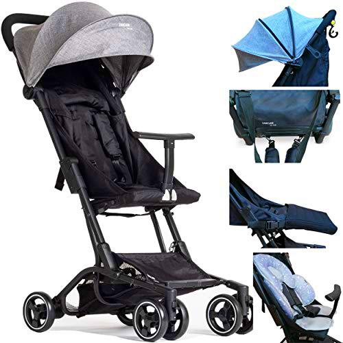 Silla de Paseo Piuma0+ Platinum Ultraligero 2.0 De Viaje Reclinable Súper Equipado de 3 meses hasta 25 Kg Plegable Cochecito Compacto y Carrito Ligero Cinturón de 5 Puntos