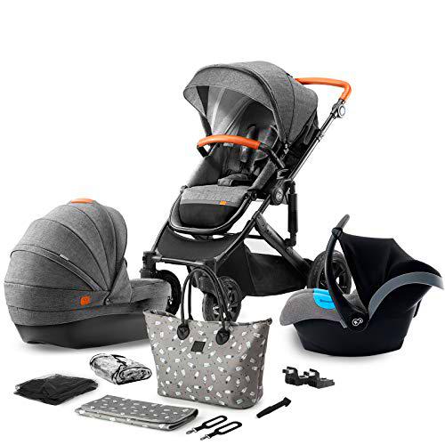 Kinderkraft Carrito Bebé 3 en 1 PRIME 2020, Silla de Paseo