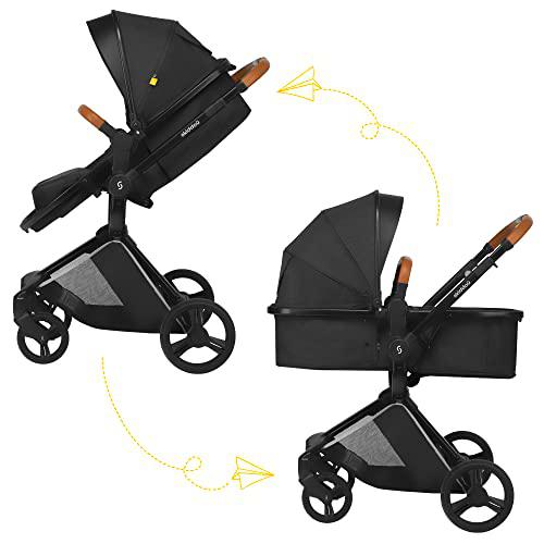 Kinderwagen 2 in 1 Nasjo, leichter Buggy und Babywanne