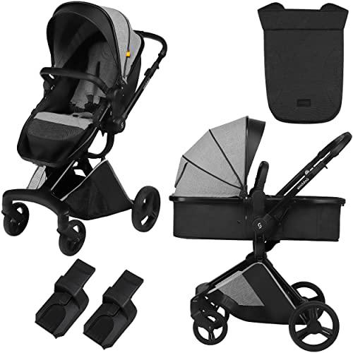 Kinderwagen 2 in 1 Nasjo, leichter Buggy und Babywanne