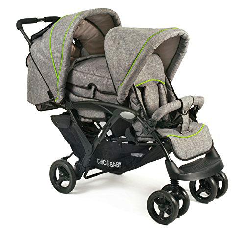 CHIC 4 BABY 275 32 Duo - Cochecito para hermano, incluye capazo y protector de lluvia