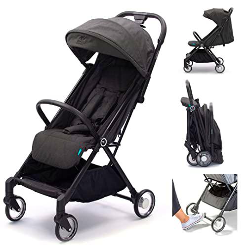 Urban Kanga Wallaby Silla de Paseo Ultra Compacta y Ligera pesa sólo 5 Kg 0-40 meses (Lino gris)