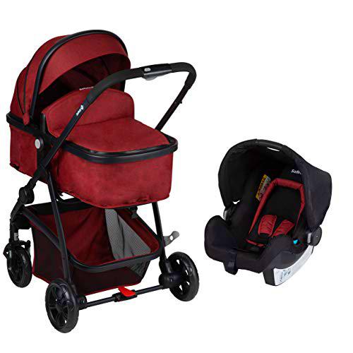 Safety 1st Hello Trio Set Carrito de bebé 3 en 1, Silla de Paseo Convertible en Capazo + Portabebé 0+