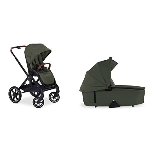 Walk N Care Dark Olive + Capazo Bebe, para Recién Nacidos hasta 9 kg,Verde Oscuro