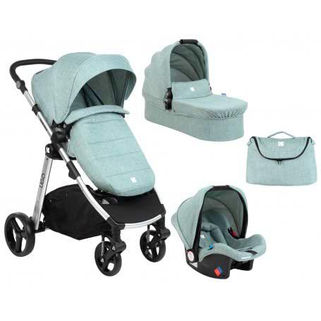 KikkaBoo Carrito Bebé 3 en 1 UGO, Silla de Paseo hasta 15 kg