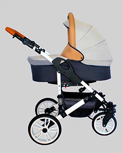 Cochecito bebe 3 piezas X-Trall BBtwin carro trio (beige + gris)