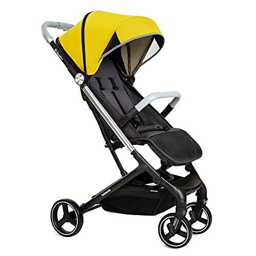 X-lander X-Follow Cochecito de bebé Sillón reclinable ligero Carrito de Bebé plegable Fácil de plegar con una mano Ultraligero 7,6 kg… (Solar Yellow)