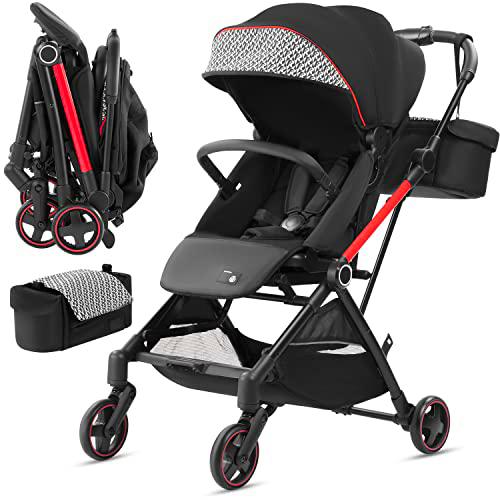 RoyalBaby - Cochecito ligero 360 Reversible Asiento Plegable Compacto Plegable Portátil Viaje Niño con Paraguas