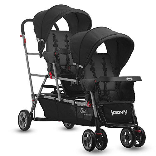 Joovy Caboose - Soporte grande en tandem, cochecito triple negro negro