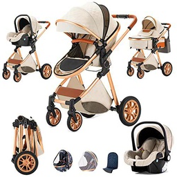 3 en 1 stroller, Shkbeta travel system, one button folding portable stroller