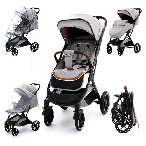 YAZOCO Silla de paseo Plegable Silla de paseo ligera 0-25kg Carrito bebe Fundas para pies