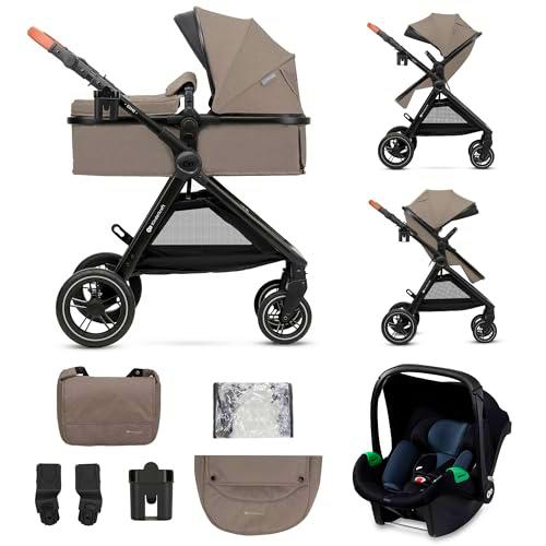 Kinderkraft ESME Silla de Coche 3 en 1 Set, con Portabebés Mink PRO I-Size