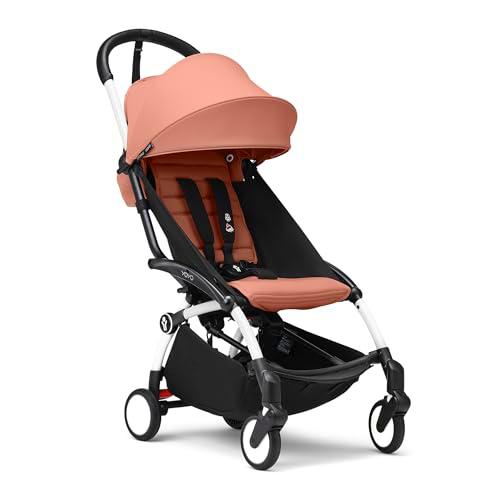 Cochecito Stokke YOYO3 a partir de 6 meses - Incluye chasis blanco/cojín de asiento Ginger + dosel