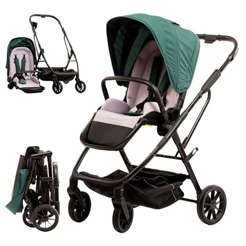 Carrito Bebe 3 en 1, Carro Bebe Plegable, Silla de Paseo Ligera