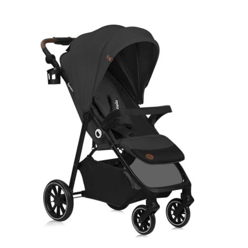 LIONELO EMMA ONE Carrito bebe hasta 22 kg de 6 m a 4 años Ruedas Giratorias 360º Suspensión Total Plegable con una Sola Mano Ajuste del Respaldo y Reposapiés Toldo XXL UPF50+ (Grey)