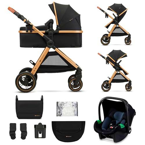 Kinderkraft ESME Silla de Coche 3 en 1 Set, con Portabebés Mink PRO I-Size