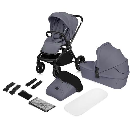 LIONELO MIKA PLUS 2 en 1 Cochecito de bebé 0-48 meses hasta 22 kg Capazo hasta 9 kg