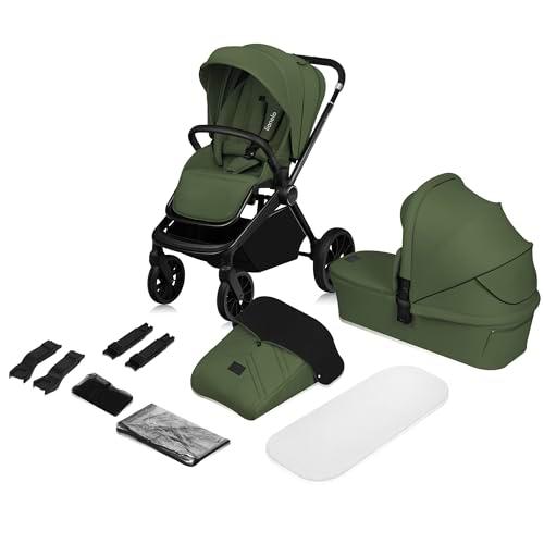 LIONELO MIKA PLUS 2 en 1 Cochecito de bebé 0-48 meses hasta 22 kg Capazo hasta 9 kg